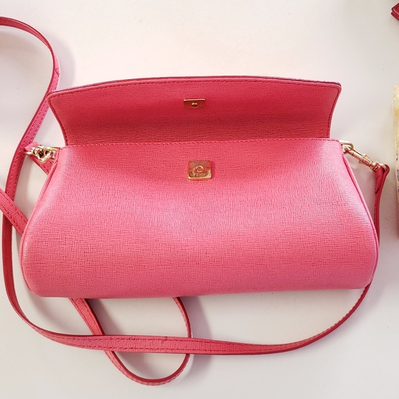 Coral Leather Fendi Crossbody Bag - Picture 9 of 16